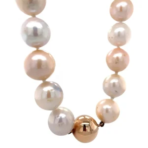 Discount Parel collier met een gouden sluiting 14 krt Kettingen Met Edelsteen