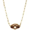 Online Parel collier met gouden granaat sluiting 14 krt Kettingen Met Edelsteen