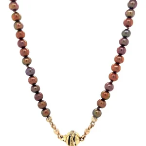 New Parel collier met gouden sluiting 14 krt Kettingen Met Edelsteen