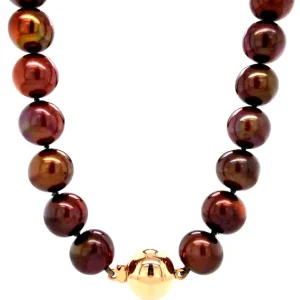 Discount Parel collier met gouden sluiting 14 krt Kettingen Met Edelsteen