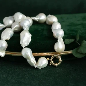 New Parel collier met gouden sluiting 14 krt Kettingen Met Edelsteen