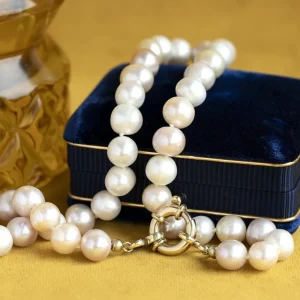 New Parel collier met gouden sluiting 14 krt Kettingen Met Edelsteen