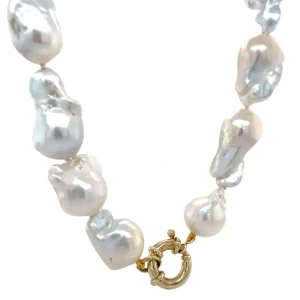 New Parel collier met gouden sluiting 14 krt Kettingen Met Edelsteen