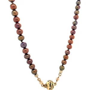 New Parel collier met gouden sluiting 14 krt Kettingen Met Edelsteen