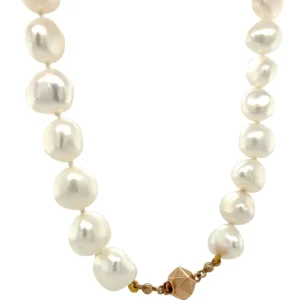 Hot Parel collier met gouden sluiting 14 krt Kettingen Met Edelsteen