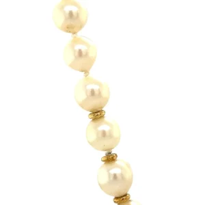 Discount Parel collier met gouden sluiting 14 krt Kettingen Met Edelsteen