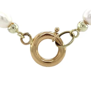 New Parel collier met gouden sluiting 14 krt Kettingen Met Edelsteen
