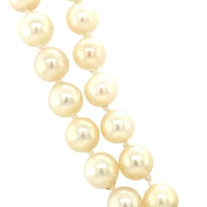 Online Parel collier met witgouden diamant sluiting 14 krt Kettingen Met Edelsteen