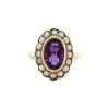New Ring met amethist en parel 9 krt Ringen Met Edelsteen
