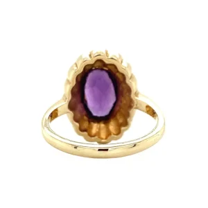 New Ring met amethist en parel 9 krt Ringen Met Edelsteen
