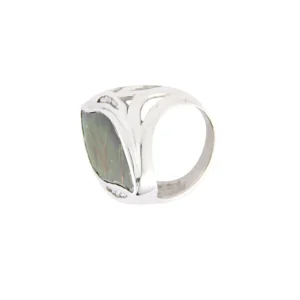 New Ring met ammoliet en diamant 12 krt Gouden Ringen