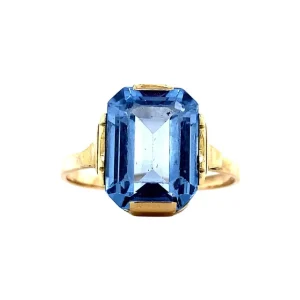 Best Ring met blauwe spinel 12 krt Ringen Met Edelsteen