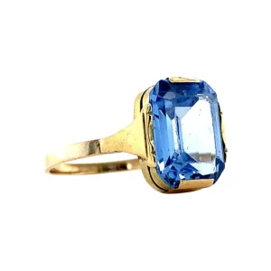 Best Ring met blauwe spinel 12 krt Ringen Met Edelsteen
