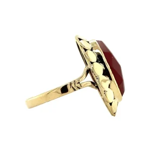 Online Ring met carneool 12 krt Ringen Met Edelsteen