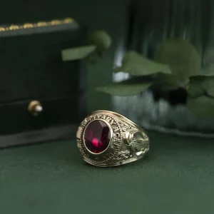 Discount Ring met robijn 10 krt Ringen Met Edelsteen