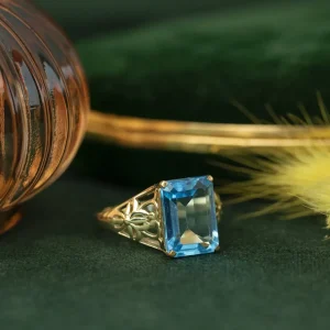 Clearance Ring met topaas 9 krt Ringen Met Edelsteen
