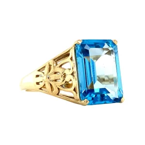 Clearance Ring met topaas 9 krt Ringen Met Edelsteen