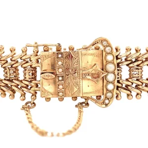 Outlet Roségouden armband met parels 14 krt Armbanden Met Edelsteen