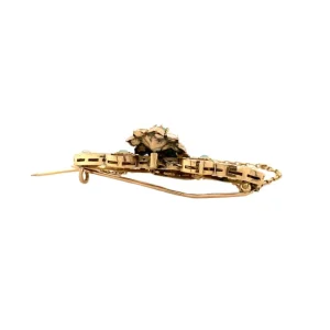 Discount Rosegouden broche met parel en opaal 14 krt Broches