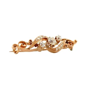 Sale Roségouden broche met diamant 14 krt Broches