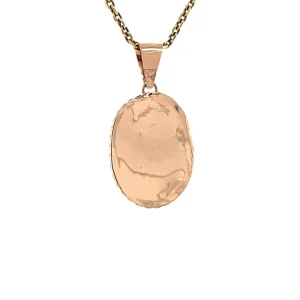 Sale Roségouden hanger met hematiet 14 krt Gouden Hanger Met Edelsteen