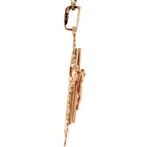 Online Roségouden kruis hanger 14 krt Gouden Hangers