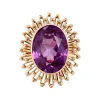 Outlet Roségouden ring met paarse saffier 14 krt Ringen Met Edelsteen