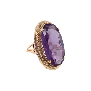 Sale Roségouden ring met saffier 14 krt Ringen Met Edelsteen