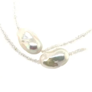 Sale Schoeffel collier met maansteen en parel 18 krt/925 Kettingen Met Edelsteen