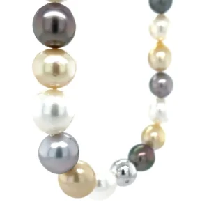 Clearance Schoeffel parel collier met diamant 18 krt Kettingen Met Edelsteen