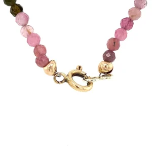 New Toermalijn collier met parel 14 krt Kettingen Met Edelsteen