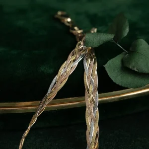 Outlet Tricolour gouden armband 14 krt Gouden Armbanden