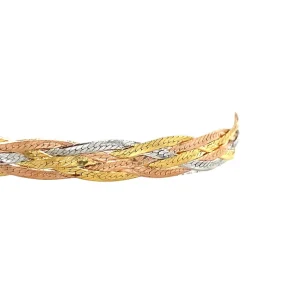 Outlet Tricolour gouden armband 14 krt Gouden Armbanden