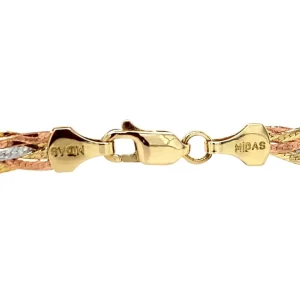 Outlet Tricolour gouden armband 14 krt Gouden Armbanden