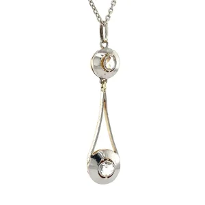 Fashion Tricolour gouden hanger met diamant 14 krt 900 Gouden Hanger Met Edelsteen