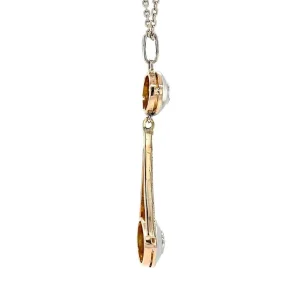 Fashion Tricolour gouden hanger met diamant 14 krt 900 Gouden Hanger Met Edelsteen