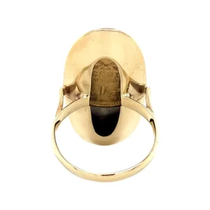 Best Tricolour gouden munt ring 14 krt Ringen Met Edelsteen