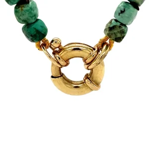 New Turkoois collier met parel en gouden sluiting 14 krt Kettingen Met Edelsteen