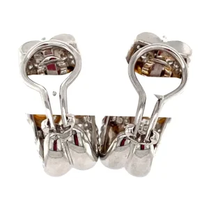 Sale Wigouden oorhangers met parel en diamant 18 krt Oorbellen Met Edelsteen