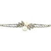 Outlet Witgouden armband met diamant en parel 14 krt Armbanden Met Edelsteen