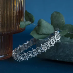Sale Witgouden armband met diamant 18 cm 18 krt Armbanden Met Edelsteen