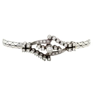 Discount Witgouden armband met diamant 18 krt Armbanden Met Edelsteen