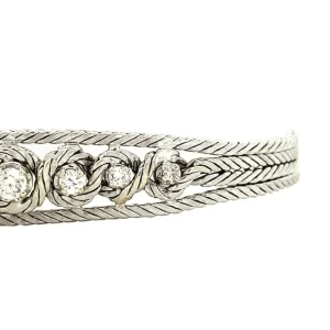 Sale WItgouden armband met diamant 14 krt Armbanden Met Edelsteen
