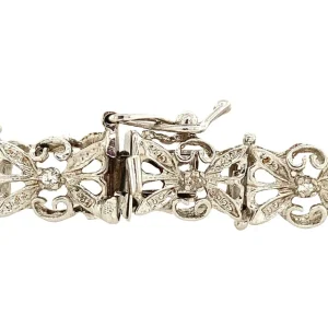 Sale Witgouden armband met diamant 18 cm 18 krt Armbanden Met Edelsteen