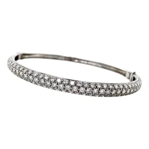 Fashion Witgouden bangle met diamant 18 krt Bangles | Armbanden Met Edelsteen
