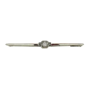 Online Witgouden broche met diamant 14 krt Broches