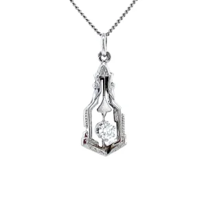 New Witgouden hanger met diamant 14 krt Gouden Hanger Met Edelsteen