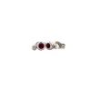 Fashion Witgouden oorstekers met robijn en diamant 18 krt Oorstekers | Oorbellen Met Edelsteen