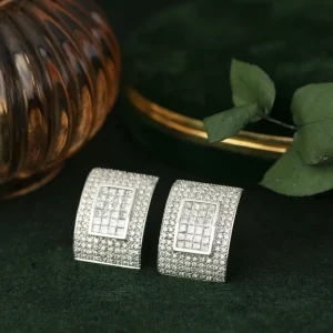 Outlet Witgouden oorstekers met diamant 18 krt Oorstekers | Oorbellen Met Edelsteen