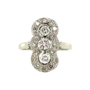 New Witgouden prinsessen ring met diamant 14 krt Diamanten Ringen